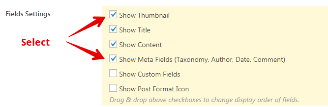 CVP - show thumbnail and meta fields for WordPress